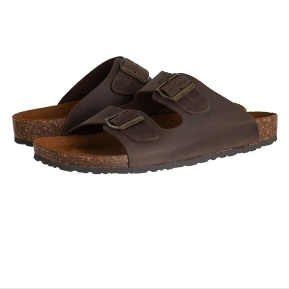 DUCCELLI Made in Italy Evan Terra leather comfort lagenlook buckle Sandals